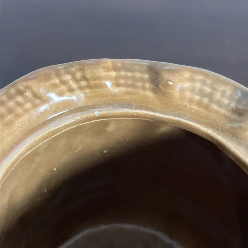 Vintage House of Webster Ceramics Sack O' Somethin Glazed Canister Planter Vase